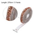 thumbnail image 2 of Unique Bargains 3 Pcs Resin Rhinestones Trim 3 Yards Self Adhesive Rose Gold Diamond Ribbons Rhinestone Strips Tape, 2 of 7