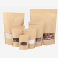 thumbnail image 4 of 50pcs Resealable Kraft Paper Bag Window Fruit Tea Gift Package Self Sealing 10x15+3cm, 4 of 7