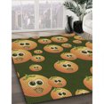 thumbnail image 3 of Ahgly Tapis Rond Lavable en Machine Intérieur Caramel Brun Transitionnel, 7 Pieds Rond, 3 of 7
