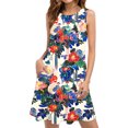 thumbnail image 2 of Ovzne Robes pour Femmes 2025 Robe Femmes Femmes Décontractée Ample Été Robe Imprimée Sans Manches Col en V Ensemble Haut/chemise Grande Taille Robe Maxi Imprimée Liquidation, 2 of 7