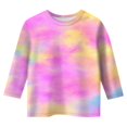 thumbnail image 2 of MIASHUI Toddler Girls Boys Raglan 3/4 Sleeve Shirts Baseball Tee Cotton Tees School Uniforms,Pink,3-4 Years, 2 of 4