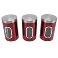thumbnail image 3 of Bocaux de Rangement pour Aliments, Contenants de Rangement de Cuisine Durables et Portables en Acier Inoxydable Pratiques et Compacts pour Restaurant Rouge 3 Pcs, Vert 3 Pcs, Brun 3 Pcs, Couleur Acier Inoxydable 3 Pcs, 3 of 8