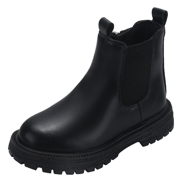 Girls Boots Comfortable Soft Girls Boot for Girls Soled Short Boots Fashionable Riding Boot 4 Outdoor Warm Leather Footwear Girls Low Commander Boot for Children Snowboard Shoes for Kids