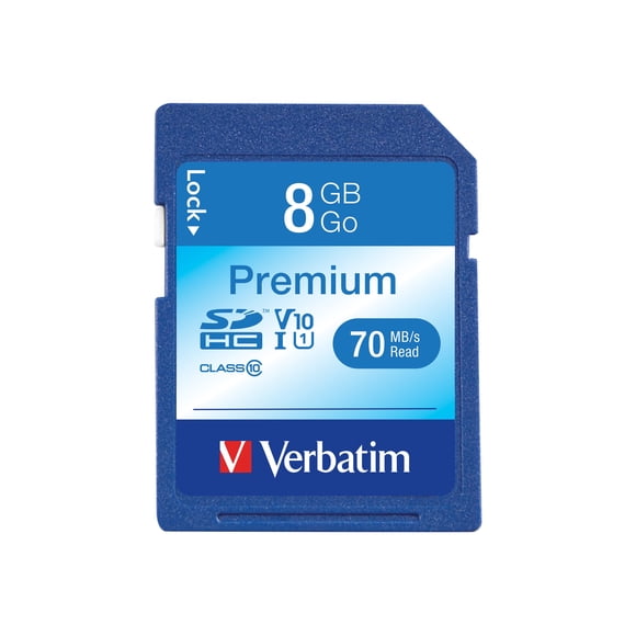 Verbatim Premium - Flash memory card - 8 GB - Class 10 - SDHC - for P/N: 97705, 97706, 97709