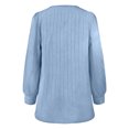 thumbnail image 5 of Timegard Plus Size Tops for Women Lace V Neck Puff Long Sleeve Dressy Casual Solid Color Tops Fall, 5 of 5