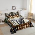thumbnail image 3 of Erosebridal African Elephant Bedding Sets Todder with Comforter, Brown Buffalo Duvet Insert, Birch Tree Bedroom Decor, Reversible 2pcs, 3 of 8