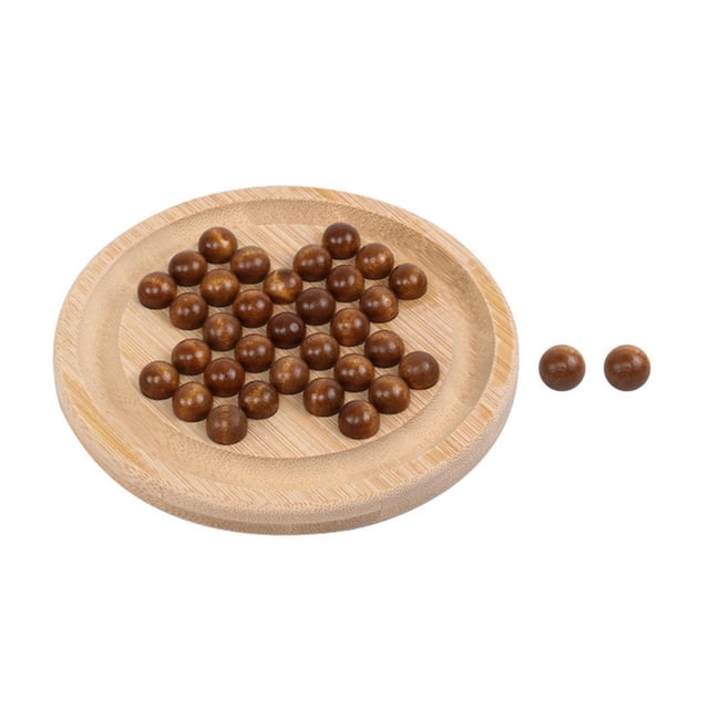 Esquirla Marble Solitaire Board Game Chess Marbles Game Board Brain Teaser Puzzles Living Diameter 135mm