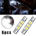 thumbnail image 4 of 3pair Xenon White 3SMD 6641 6614F LED Bulb Sun Visor Makeup Mirror Fuse Light Faster On/ Off Response And Vibration Resistance, 4 of 12