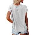 thumbnail image 4 of Hiiyo T-Shirt pour Femme à Manches Courtes, Col Ras du Cou, T-Shirt d'Été Décontracté (P-5TG), 4 of 6