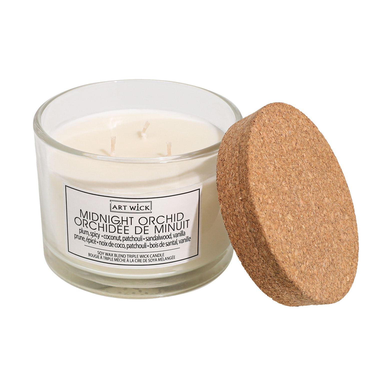Art Wick 13.9OZ Thym au citron et cire de soja verveine Bougie parfumée mélangée, 1 mèche coton