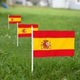 thumbnail image 3 of Anley Spain Mini Flag 12 Pack - Hand Held Small Miniature Spanish Flags on Stick - 5.5x8 Inch with Solid Pole & Spear Top, 3 of 7