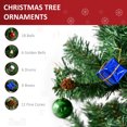 thumbnail image 4 of HOMCOM 6FT Christmas Tree Holiday Seasonal Indoor Metal Stand, 4 of 10