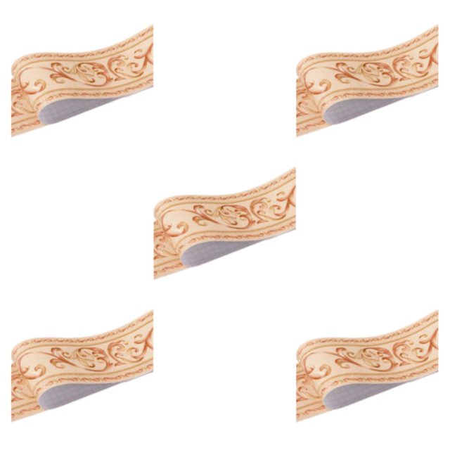 Baohd Exquisite Workmanship PVC Waterproof Waist Line For Wall Retro Fashion And Easy brown vine flower 5Set