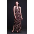 thumbnail image 2 of Bimba Robe Longue Décontractée à Col Licou pour Femme avec Fentes Latérales, Imprimée, Tenue de Soirée - Petit, 2 of 6