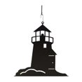 thumbnail image 1 of Village Wrought Iron HOS-10 Décoration Silhouette Phare, 1 of 2