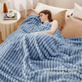 thumbnail image 4 of 1pc Thickened Blanket Soft And Comfortable Faux Rabbit Hair Reversible Blanket Thermal Fleece Blanket Nap Blanket Air Conditioning Blanket Office Gift Blanket Perfect For All Seasons, 4 of 6