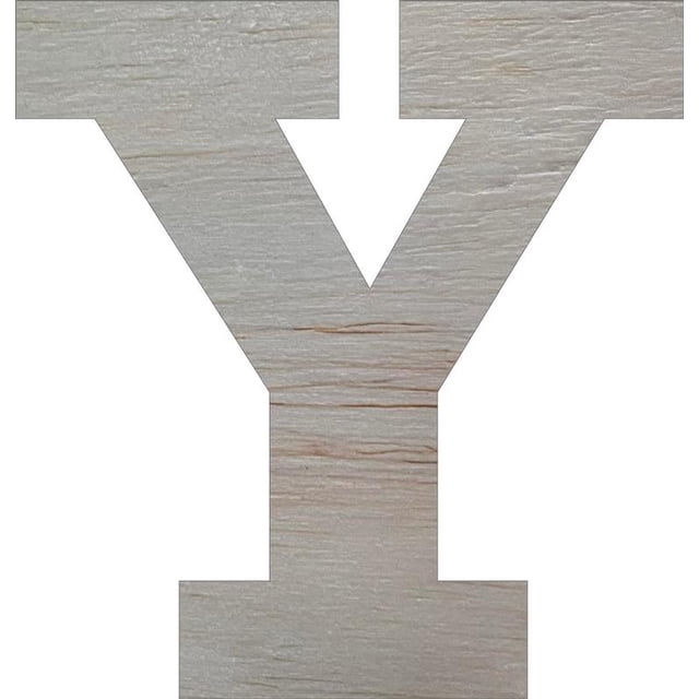 Wooden Block Letters, Unfinished 4'' Rockwell Y, Craft