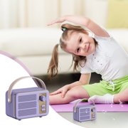 COFEST Creative Design Of Retro Wireless Bluetooth Speaker， Mini Outdoor Convenient Portable Small Speaker (Bluetooth/TF/AUX/USB) Purple