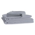thumbnail image 1 of Ensemble de Draps en Microfibre, Infroissable, Format Jumeau, Argent, 1 of 5