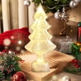 thumbnail image 4 of Lksixu Crystal Christmas Tree, Christmas Decorations 9.3" Pre-lit Tabletop Christmas Tree Figurine with LED Lights, Battery Operated Glowing Xmas Tree Night Lamp Table Centerpiece for Holiday Party, 4 of 7