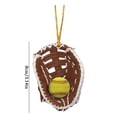 thumbnail image 2 of Softball Glove Ornament Softball Custom Name Ornament Softball Glove Flat Ornament Softball Lover Custom Softball Team Gift for Softball Player Softbal Ornament, 2 of 3