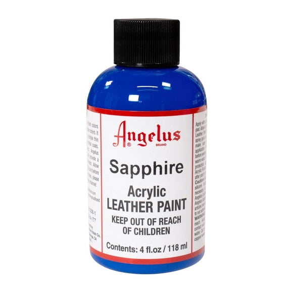 Angelus Acrylic Leather Paint 118ml (4oz) Waterproof Flexible Paint for Sneakers Shoes Bags Leather DIY Craft,Sapphire
