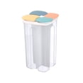 thumbnail image 1 of Binwennn Cereal Storage Set Top of Refrigerator Storage Cereal Sealed Jar With Compartment Storage Jar Home Kitchen Food Grade Storage Jar With Lid Compartment Transparent Food Storage Jar, 1 of 5