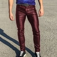 thumbnail image 1 of EGNMCR Pantalon Léger pour Homme, Pantalon Cargo Homme, Pantalon en Lin Homme Pantalon Décontracté Punk Rétro Gothique pour Homme Pantalon en Cuir Décontracté Uni Pantalon Pleine Longueur Homme Pantalon, 1 of 5