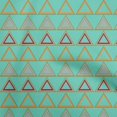 thumbnail image 1 of oneOone Georgette Viscose Sea Green Fabric Geometric Craft Projects Decor Fabric Printed By The Yard 42 Inch Wide, 1 of 4