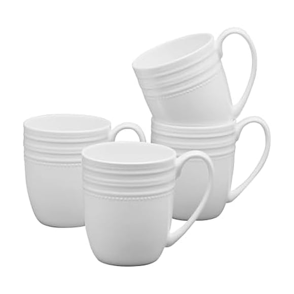 Mikasa Kamryn Os Végétalien Porcelaine Léger Ensemble de 4 Tasses, 13,5 Onces