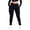 Black, variant on Ashirexll Track Pants for Women High Waisted Elastic Drawstring Solid Pockets Jogger Style Casual Sport Stretchy Trousers Pink L