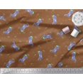 thumbnail image 3 of Soimoi polyester Crepe Fabric Floral,Envelope & Fox Kids Print Fabric by Yard 42 Inch Wide, 3 of 3