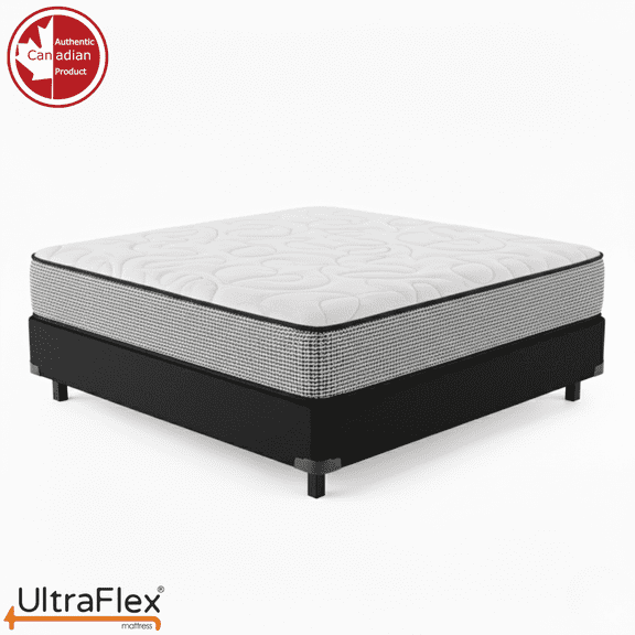 UltraFlex® DreamWeaver Twin Size Medium Firm Mattress – Canadian-Made Orthopedic Pocket Coil Hybrid with Quilted Top, Cooling Gel & Edge Support for All Ages