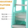 thumbnail image 2 of SDADI PLT01GN Marchepied en Plastique pour Enfants avec 3 Hauteurs Réglables, Vert, 2 of 7