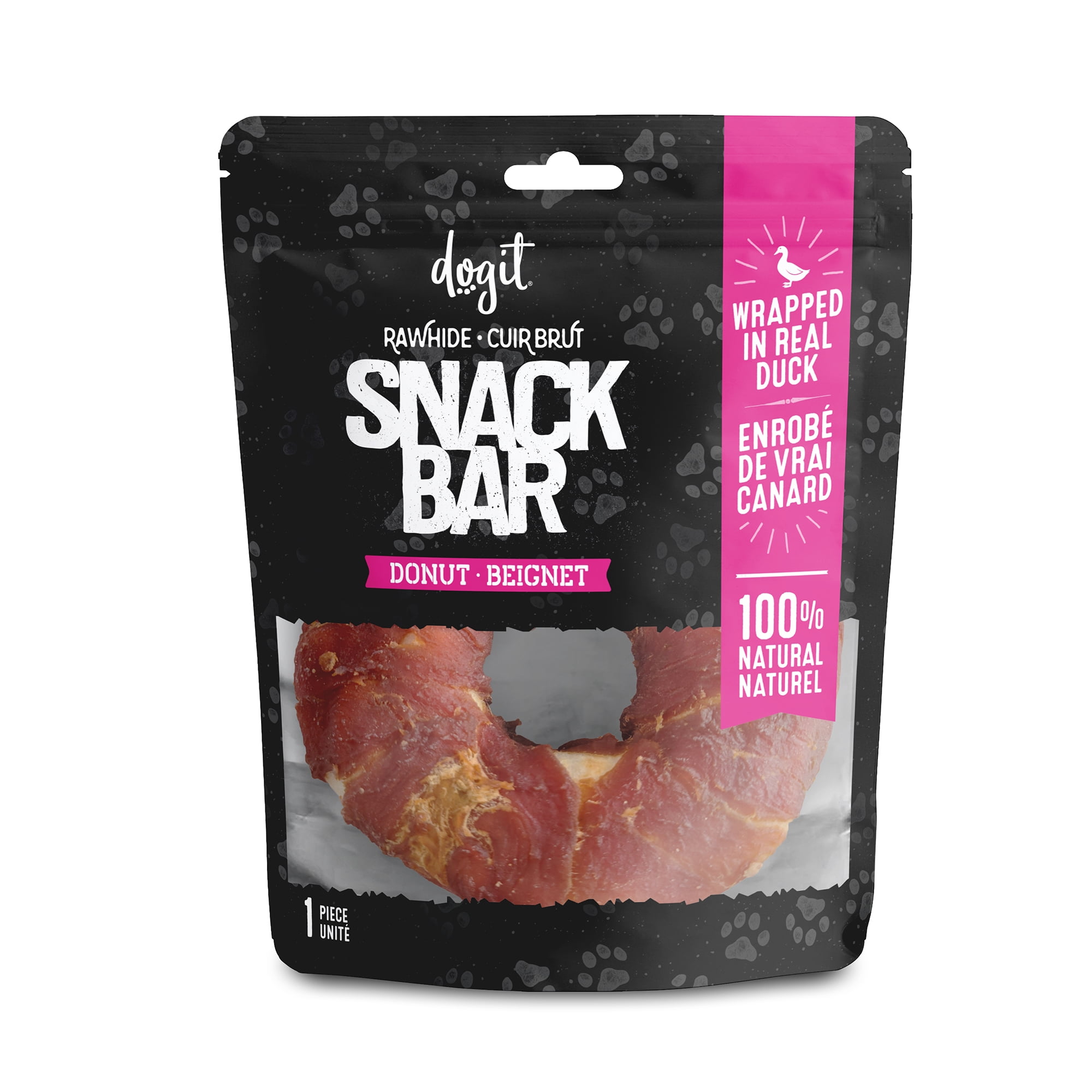 Beignet de cuir brut enrobé de canard Snack Bar Dogit, 1 unité, 4"