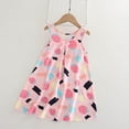 thumbnail image 4 of Chemises de Nuit pour Fille 1-14 Ans Chemises de Sommeil en Coton Vêtements de Nuit Été Sans Manches Col Rond Imprimé Nœud Ample et Confortable Robe de Climatisation Rose D, 4 of 4