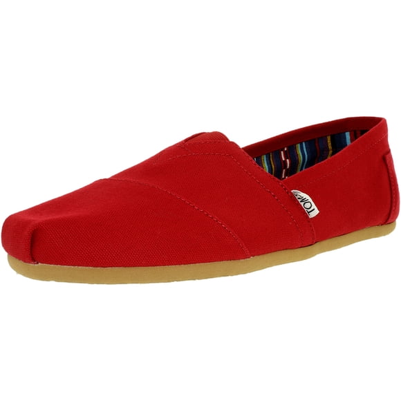 Toms Men's Alpargata Canvas Red Ankle-High Flat Shoe - 8.5 M