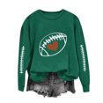 thumbnail image 2 of Meichang Chandail de Football pour Femmes, Coupe Ample, Manches Longues, Col Ras du Cou, Chandails Graphiques, Coupe Ample, Automne Hiver, Chandail à Enfiler Décontracté, Vêtements pour le Dimanche Jour de Match, 2 of 5