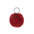 thumbnail image 3 of Fuzzy Ball Keychain Supple Comfortable Lovely Key Rings Adorable Practical Key Chains Women for Children Adults Elderly Students Wine Red 4cm, 3 of 8
