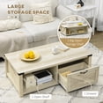 thumbnail image 4 of HOMCOM Table Basse Style Ferme avec Tiroir et Tablette de Rangement pour Salon, 4 of 10