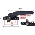 thumbnail image 3 of Aluminum Alloy Window Handle With Locks Universal Handle Key Double Glazing Door Turning Black Left, 3 of 8