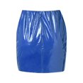 thumbnail image 1 of Jupe Mini pour Femmes en Cuir PU Taille Haute Robe Crayon Moulante Courte, 1 of 5