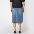 thumbnail image 3 of Devoted Women’s Plus size midi denim skirt, 3 of 5