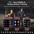 thumbnail image 2 of Smart Watch Fits for Android and iPhone Samsung,1.91'' Smartwatch for Men Women,100+ Sports Modes Fitness Tracker with Answer Make Calls/Message Reminder, IP68 Waterproof,Purple, 2 of 7