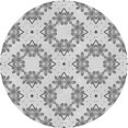 thumbnail image 1 of Ahgly Company Tapis Rond Lavable en Machine Intérieur Transitionnel Gris Canon, 4 Pieds Rond, 1 of 7