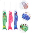 thumbnail image 3 of Quentinu 3pcs Fish Windsock Japanese Garden Decor Hanging Wind Flag Fish Party Decoration, 3 of 6