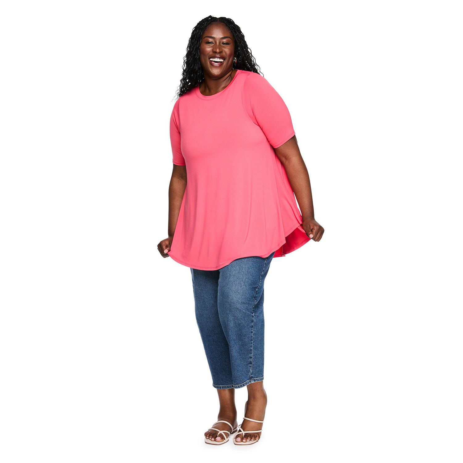 T-shirt à encolure bateau Lane Bryant Plus pour femmes