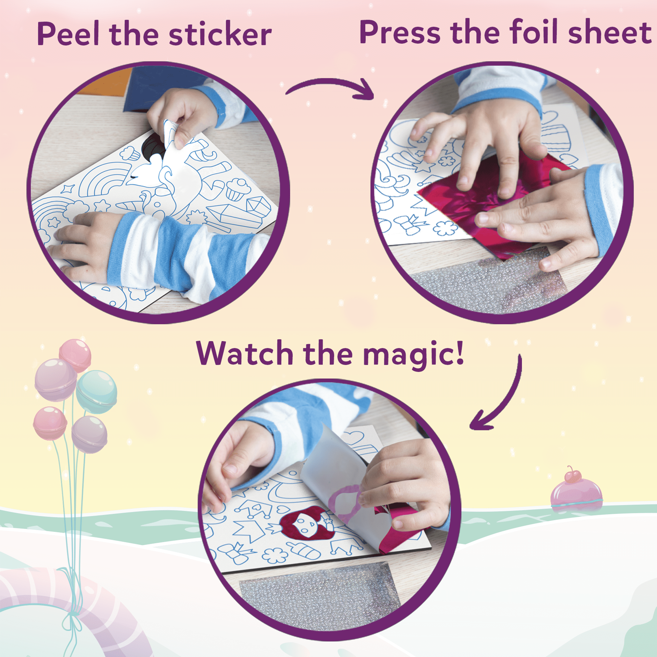Foil Fun Unicorns & Princesses Bilingual
