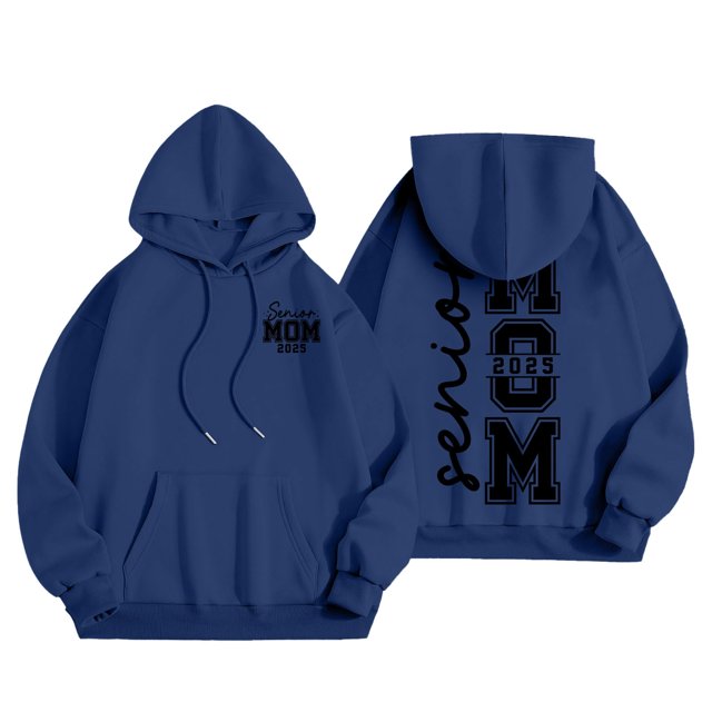 WEAIXIMIUNG Cropped Sweatshirt Jacket Ladies Senior Mom 2025 Shirt 2025 Graduating Class Sweatshirt T Shirt Alphabet Print Long Sleeved Hoodieladies Senior Mom 2025 Shirt 2025 Graduating Class