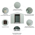 thumbnail image 3 of Homy Casa 8x4ft Outdoor Metal Storage Shed with Window & Foundation, Lockable Garden Tool Shed, 3 of 6